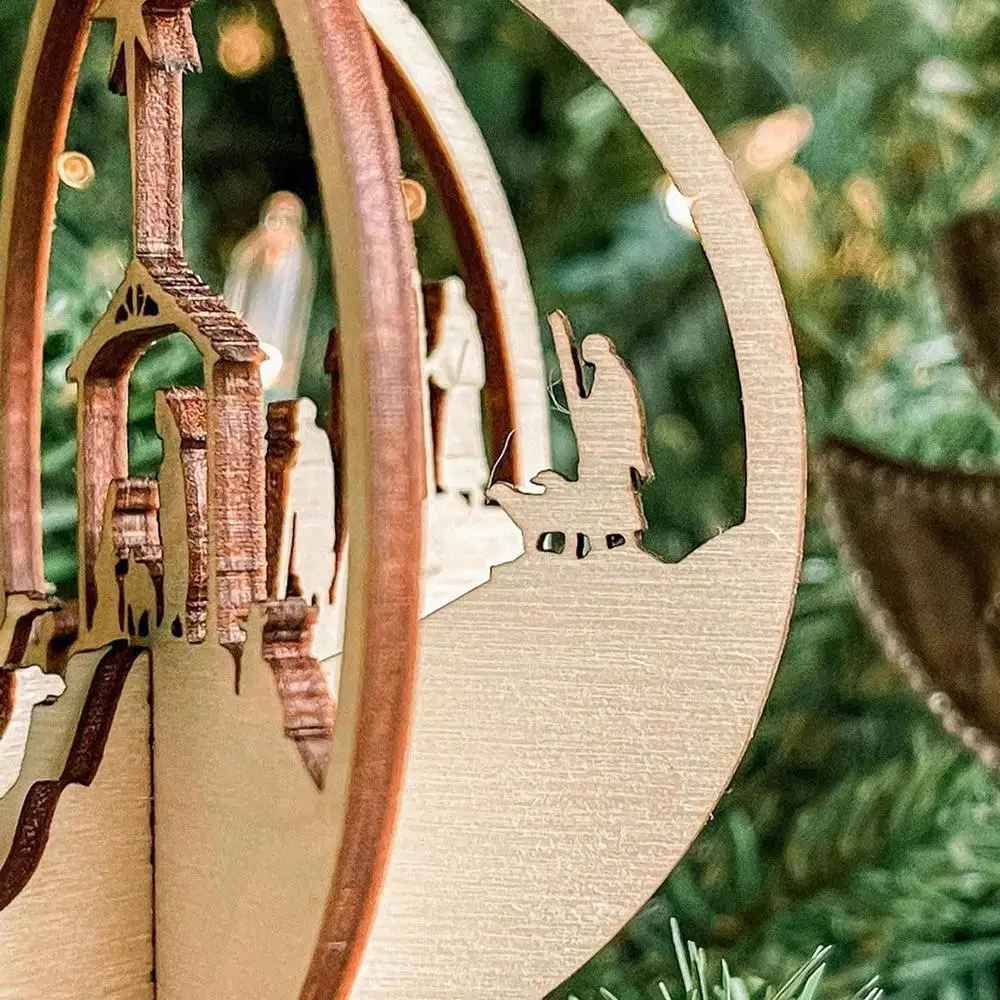 Nativity Scene Christmas Ornaments Tree, Ornaments Ideas For Christmas Nativity Scene Wooden ,Ideas For Christmas Trees, Nativity Scene Pendant DCLAF23